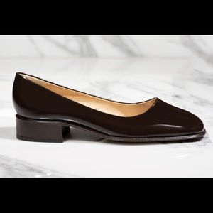 Vintage Joan Hepburn Shiny Leather Loafers